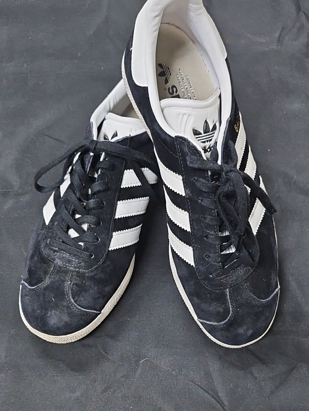 adidas Men’s Black & White Suede Sneakers